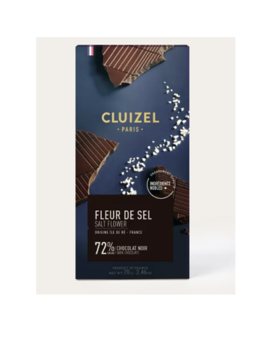 Tablette fleur de sel noir 72%