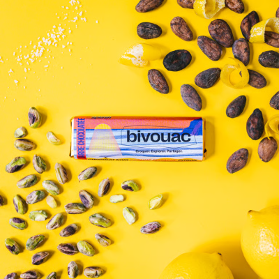 BARRE SPLASH - Chocolat noir - Praliné pistache - Citron