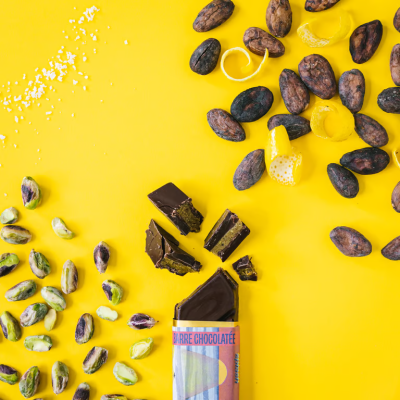 BARRE SPLASH - Chocolat noir - Praliné pistache - Citron